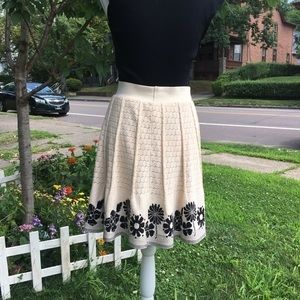 Ark & co fully lined cream mini skirt